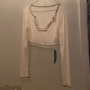 Size small white with black stitching